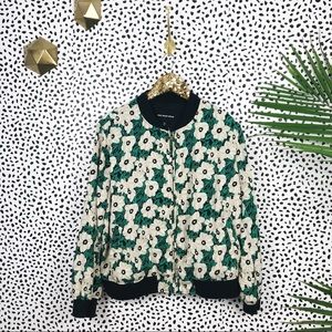 NWOT Who what wear Floral Bomber Jacket